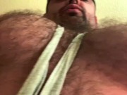 Preview 2 of Verbal Stud Daddy Shoving Hairy Muscle Tits In Your Face