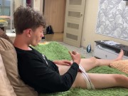 Preview 3 of Just Relax and lay with me / Boy / Stroking / Jerking off / Big Dick /