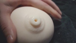 Fucking a titty - nipple penetration