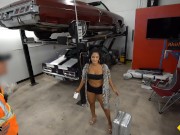 Preview 3 of Roadside - Thick Latina Stripper Fucks The Mechanic