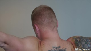 Hairy Muscle Daddy Brendan Patrick Morning Bondage W/ Submissive Bottom Boy