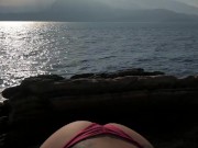 Preview 3 of Paradise Island Trip - Public Blowjob and hard sex in an awesome ocean view
