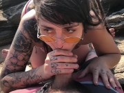 Preview 4 of Paradise Island Trip - Public Blowjob and hard sex in an awesome ocean view