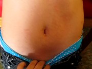 Preview 4 of Playing with the stretched belly button of my step sister fetish belly