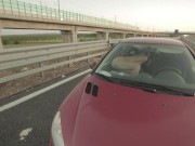 Preview 3 of Road Movie - Rosario Gallardo masturbating on the highway