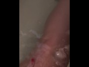 Preview 5 of playing with my feet and my pussy in the bath tub