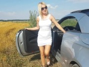 Preview 1 of Gorgeous Blonde pee like a waterfall, Public pee