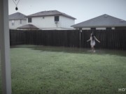 Preview 3 of Romantic sex under the rain in Texas (the neighbors saw us)