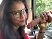Preview 4 of HORNY ASIAN COLLEGE TEEN SUCK AND RIDE DILDO IN CAR