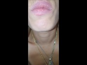 Preview 2 of Vore, chewing an egg, drooling, spit and tongue fetish
