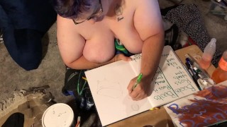 Boobs Ross — failed pin-up girl speed Sketch — julyathon 17