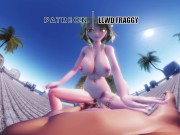 Preview 3 of Touhou - Ran Yakumo Beach Pussygrind & Cowgirl [5K HENTAI VR]