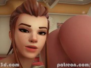 Preview 1 of Diner for Three - Ashe and Brig fuck Mei, made by Rikolo