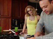 Preview 1 of Naughty America - Allie James fucking in the kitchen