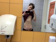 Preview 6 of Hot boy Jerkin Off in Toilet at Gym (RISKY)/ Almost caught ! /Hunks /Cute