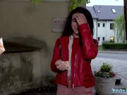 Preview 5 of Public Agent Rip my nylons and fuck my pussy hard outside