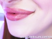 Preview 2 of Maya Kendrick Gives Sloppy Blowjob at Swallow Salon