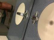 Preview 4 of Long dick shooting in college bathroom