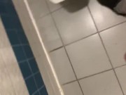Preview 5 of Long dick shooting in college bathroom