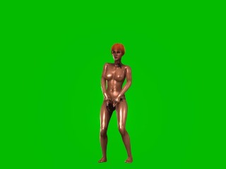 Naked girl hot Pole dance green screen animation cartoon 02 | free xxx  mobile videos - 16honeys.com
