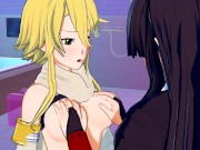 Preview 2 of Akame x Leone Lesbian/Threesome 3D Hentai