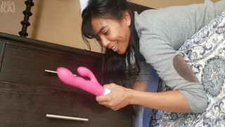 QUESTFORORGASM - MAY THAI 18YO PETITE ASIAN BABE INTENSE PUSSY ORGASMS WITH HER TOYS FULL SCENE