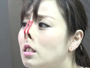 Preview 5 of BDSM JAV Yuu Kawakami CMNF Nose Hook Blowjob