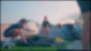 Risky Public Sex Teens in a Tent at Crowded Music Festival