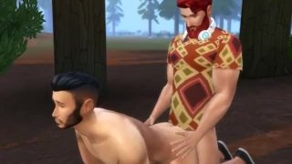 OUTDOOR GAY SEX - Forest - Sims 4 Catroon
