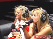 Preview 4 of Carmen Valentina and Amber Bach FUCK LIVE on the radio!