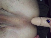 Preview 3 of MILF pegging her man with strap on, hard ass fuck