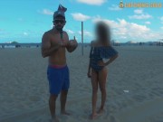 Preview 1 of Skinny Brazilian Teen Gets Fucked After A Beach Interview
