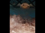 Preview 1 of Pool jets on my hairy pussy