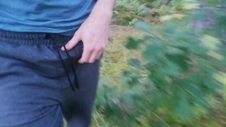 Exploring the nature #8 - Playing with my +8inch dick in the wild