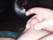 Preview 2 of Big cumshot from small cock (solo male)