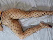 Preview 1 of Sexy Long Legs In Fishnets - Crossed Legs Masturbation ~DirtyFamily~