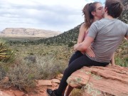 Preview 1 of Cute Couple Have Sex on Public Trail - LindseyLove