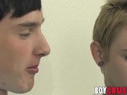 Preview 1 of Cock riding teenager chews on bubble gum with boyfriend