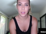 Preview 1 of Young Babe Kimber Lee Sucks Your Hard Horny Cock!