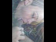 Preview 4 of Sexi SpaceKitten Swallows me in the Airport Parking Lot  ,;}~