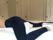 Preview 3 of PILLOW HUMPING IN HER TIGHT JEANS