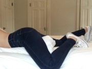 Preview 4 of PILLOW HUMPING IN HER TIGHT JEANS