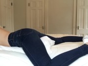 Preview 5 of PILLOW HUMPING IN HER TIGHT JEANS