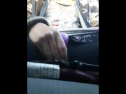 Preview 3 of Fucking A Dildo To Orgasm While Driving A Car In Public!