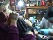 Preview 6 of Shyla Stylez gets tattooed while playing with her tits