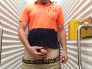 Preview 1 of Quick cum shot in public bathroom!