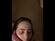 Preview 6 of Sexy latina taking dabs, giving amazing blowjob and cumshot with bwc