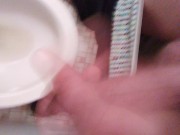 Preview 6 of POV Transgirl Cumming At Camera While Pissing on Hand