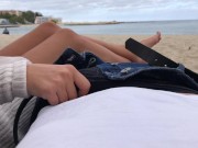 Preview 1 of Public handjob and sex with  girl on beach in Bali