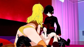 RWBY - Ruby and Yang Creampied by Futanari Raven 3D Hentai